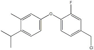 4-[4-(chloromethyl)-2-fluorophenoxy]-2-methyl-1-(propan-2-yl)benzene 구조식 이미지