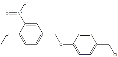 4-[4-(chloromethyl)phenoxymethyl]-1-methoxy-2-nitrobenzene 구조식 이미지