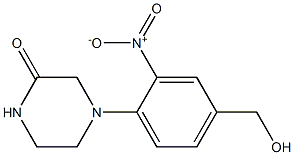 4-[4-(hydroxymethyl)-2-nitrophenyl]piperazin-2-one Structure