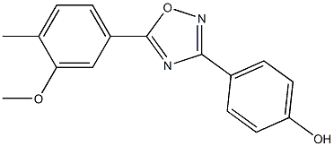 4-[5-(3-methoxy-4-methylphenyl)-1,2,4-oxadiazol-3-yl]phenol 구조식 이미지