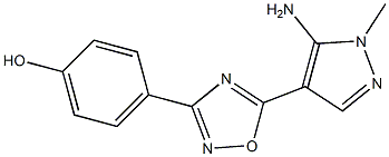 4-[5-(5-amino-1-methyl-1H-pyrazol-4-yl)-1,2,4-oxadiazol-3-yl]phenol Structure