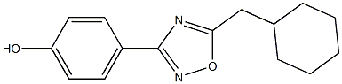 4-[5-(cyclohexylmethyl)-1,2,4-oxadiazol-3-yl]phenol 구조식 이미지