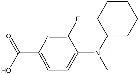 4-[cyclohexyl(methyl)amino]-3-fluorobenzoic acid 구조식 이미지