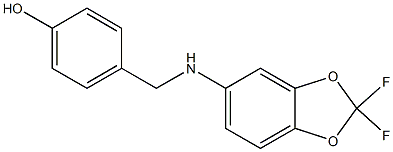 4-{[(2,2-difluoro-2H-1,3-benzodioxol-5-yl)amino]methyl}phenol Structure