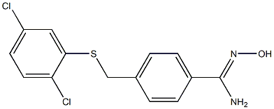4-{[(2,5-dichlorophenyl)sulfanyl]methyl}-N'-hydroxybenzene-1-carboximidamide 구조식 이미지