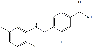 4-{[(2,5-dimethylphenyl)amino]methyl}-3-fluorobenzamide 구조식 이미지