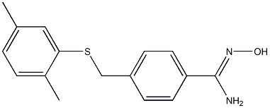 4-{[(2,5-dimethylphenyl)sulfanyl]methyl}-N'-hydroxybenzene-1-carboximidamide 구조식 이미지