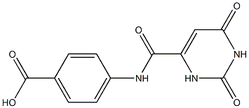 4-{[(2,6-dioxo-1,2,3,6-tetrahydropyrimidin-4-yl)carbonyl]amino}benzoic acid Structure