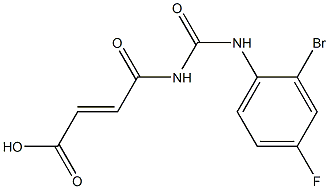 4-{[(2-bromo-4-fluorophenyl)carbamoyl]amino}-4-oxobut-2-enoic acid Structure