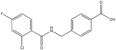 4-{[(2-chloro-4-fluorophenyl)formamido]methyl}benzoic acid Structure
