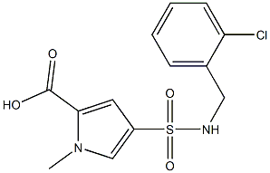 4-{[(2-chlorophenyl)methyl]sulfamoyl}-1-methyl-1H-pyrrole-2-carboxylic acid 구조식 이미지