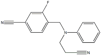 4-{[(2-cyanoethyl)(phenyl)amino]methyl}-3-fluorobenzonitrile Structure
