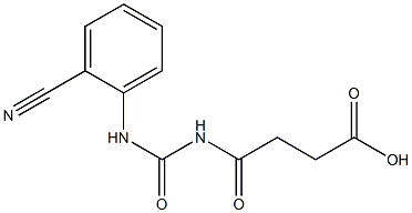 4-{[(2-cyanophenyl)carbamoyl]amino}-4-oxobutanoic acid 구조식 이미지