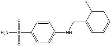 4-{[(2-methylphenyl)methyl]amino}benzene-1-sulfonamide 구조식 이미지