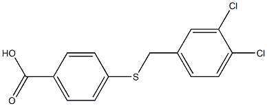 4-{[(3,4-dichlorophenyl)methyl]sulfanyl}benzoic acid Structure