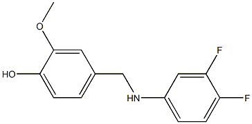 4-{[(3,4-difluorophenyl)amino]methyl}-2-methoxyphenol 구조식 이미지