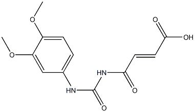 4-{[(3,4-dimethoxyphenyl)carbamoyl]amino}-4-oxobut-2-enoic acid 구조식 이미지