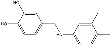 4-{[(3,4-dimethylphenyl)amino]methyl}benzene-1,2-diol Structure