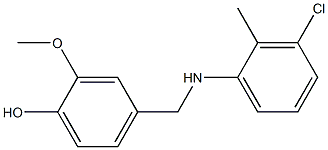 4-{[(3-chloro-2-methylphenyl)amino]methyl}-2-methoxyphenol 구조식 이미지
