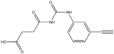4-{[(3-ethynylphenyl)carbamoyl]amino}-4-oxobutanoic acid 구조식 이미지