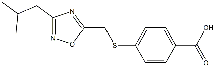 4-{[(3-isobutyl-1,2,4-oxadiazol-5-yl)methyl]thio}benzoic acid 구조식 이미지