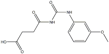 4-{[(3-methoxyphenyl)carbamoyl]amino}-4-oxobutanoic acid 구조식 이미지