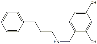 4-{[(3-phenylpropyl)amino]methyl}benzene-1,3-diol 구조식 이미지