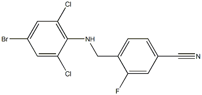4-{[(4-bromo-2,6-dichlorophenyl)amino]methyl}-3-fluorobenzonitrile Structure