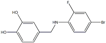 4-{[(4-bromo-2-fluorophenyl)amino]methyl}benzene-1,2-diol 구조식 이미지