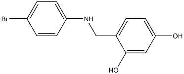 4-{[(4-bromophenyl)amino]methyl}benzene-1,3-diol Structure