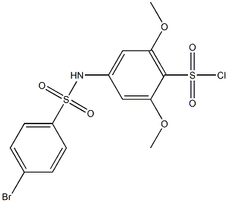 4-{[(4-bromophenyl)sulfonyl]amino}-2,6-dimethoxybenzenesulfonyl chloride Structure