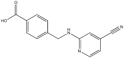4-{[(4-cyanopyridin-2-yl)amino]methyl}benzoic acid Structure