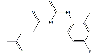 4-{[(4-fluoro-2-methylphenyl)carbamoyl]amino}-4-oxobutanoic acid 구조식 이미지