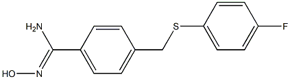 4-{[(4-fluorophenyl)sulfanyl]methyl}-N'-hydroxybenzene-1-carboximidamide Structure