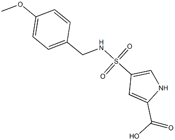 4-{[(4-methoxyphenyl)methyl]sulfamoyl}-1H-pyrrole-2-carboxylic acid 구조식 이미지