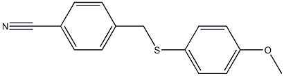 4-{[(4-methoxyphenyl)sulfanyl]methyl}benzonitrile 구조식 이미지