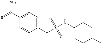 4-{[(4-methylcyclohexyl)sulfamoyl]methyl}benzene-1-carbothioamide 구조식 이미지