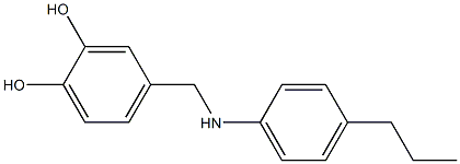 4-{[(4-propylphenyl)amino]methyl}benzene-1,2-diol Structure