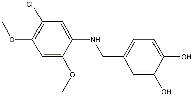 4-{[(5-chloro-2,4-dimethoxyphenyl)amino]methyl}benzene-1,2-diol Structure