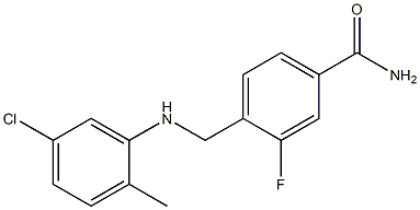 4-{[(5-chloro-2-methylphenyl)amino]methyl}-3-fluorobenzamide Structure