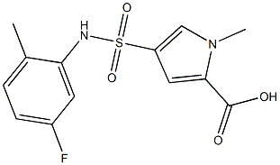 4-{[(5-fluoro-2-methylphenyl)amino]sulfonyl}-1-methyl-1H-pyrrole-2-carboxylic acid Structure