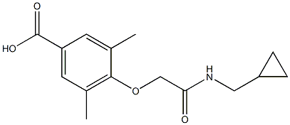 4-{[(cyclopropylmethyl)carbamoyl]methoxy}-3,5-dimethylbenzoic acid 구조식 이미지