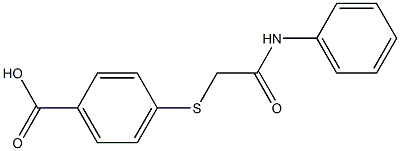 4-{[(phenylcarbamoyl)methyl]sulfanyl}benzoic acid 구조식 이미지