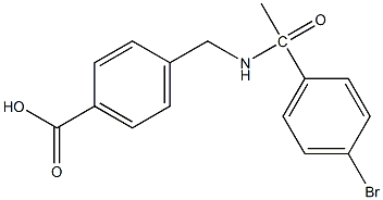 4-{[1-(4-bromophenyl)acetamido]methyl}benzoic acid 구조식 이미지