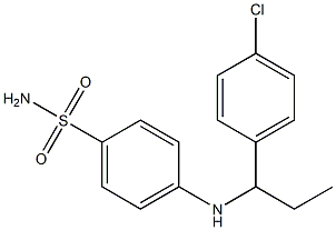 4-{[1-(4-chlorophenyl)propyl]amino}benzene-1-sulfonamide 구조식 이미지