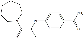 4-{[1-(azepan-1-yl)-1-oxopropan-2-yl]amino}benzamide 구조식 이미지