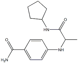 4-{[1-(cyclopentylcarbamoyl)ethyl]amino}benzamide 구조식 이미지