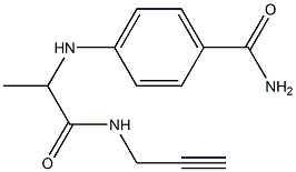 4-{[1-(prop-2-yn-1-ylcarbamoyl)ethyl]amino}benzamide Structure