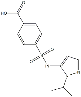 4-{[1-(propan-2-yl)-1H-pyrazol-5-yl]sulfamoyl}benzoic acid Structure