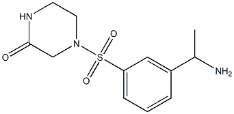 4-{[3-(1-aminoethyl)benzene]sulfonyl}piperazin-2-one 구조식 이미지